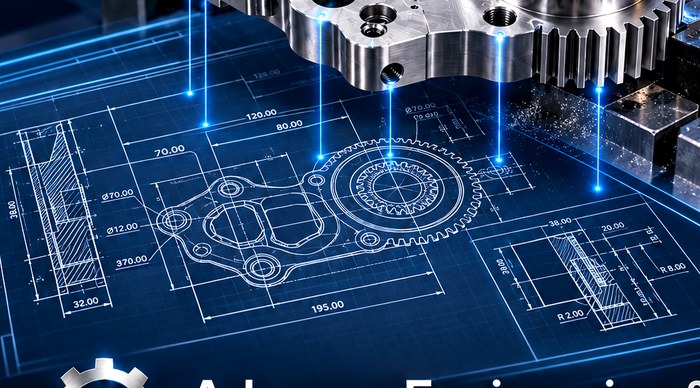 Imaginary engineering plan drawing example